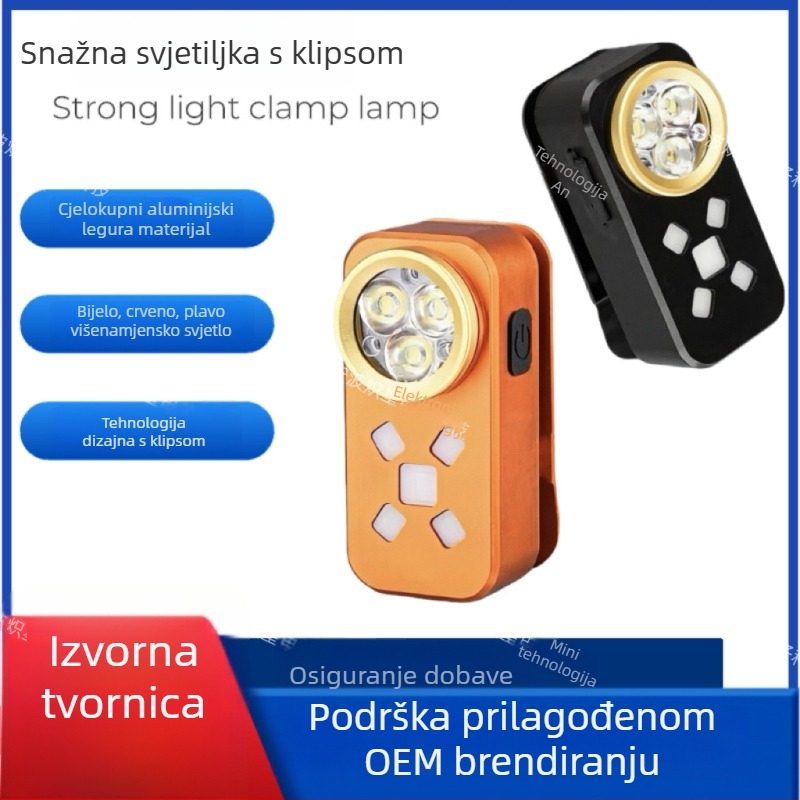 Mini ručna LED lampa s USB punjenjem, 6W, do 500 lm, 500 mAh, IP45, aluminijsko kućište