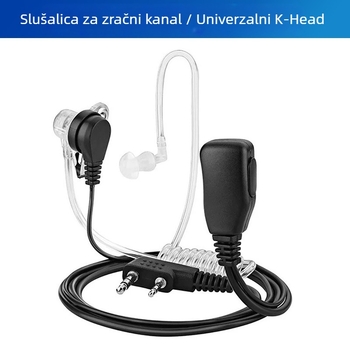 Air Duct slušalica za walkie-talkie, K Head Universal, bez baterija, domet do 1,5 km, antiinterferencija