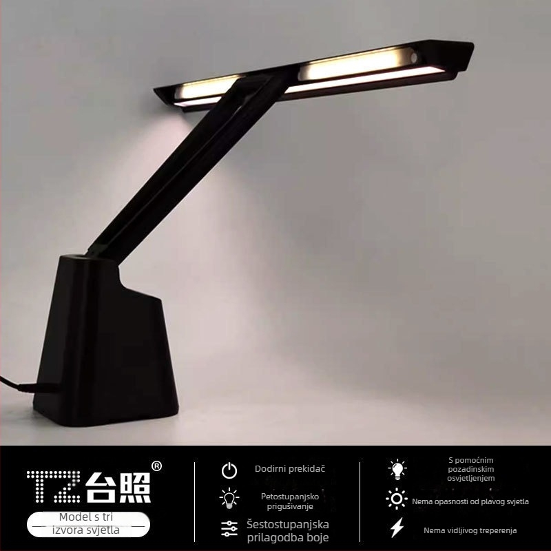 Stolna lampa za vježbanje klavira – zaštita očiju, gumbasti prekidač, inteligentna kontrola, napajanje iz utičnice, CRI ≤70, napon >1000V