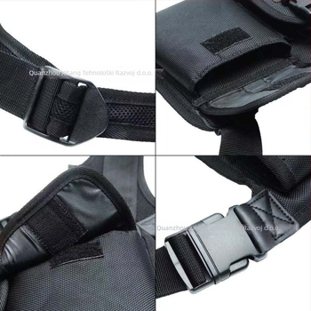 Torba za prsni dio za radio, taktička, od najlona EV kože, bez baterije, raspon frekvencija 1,5–3 km, teorijski domet 10–50 km