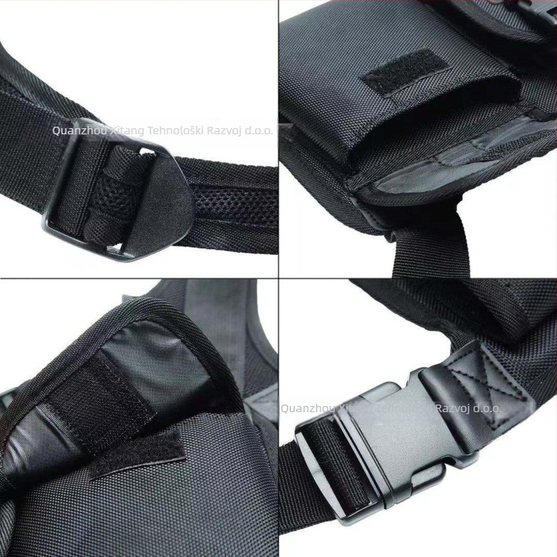 Torba za prsni dio za radio, taktička, od najlona EV kože, bez baterije, raspon frekvencija 1,5–3 km, teorijski domet 10–50 km