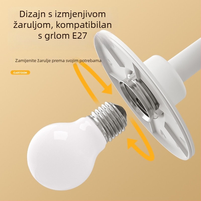 KBKA Višenamjenska stolna lampa: sjenilo od platna; utičnica za napajanje; noćno svjetlo; svjetlo za učenje; napon ≤36V