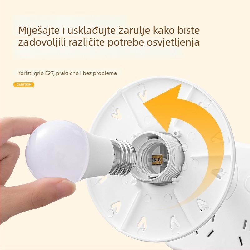 KBKA Višenamjenska stolna lampa: sjenilo od platna; utičnica za napajanje; noćno svjetlo; svjetlo za učenje; napon ≤36V