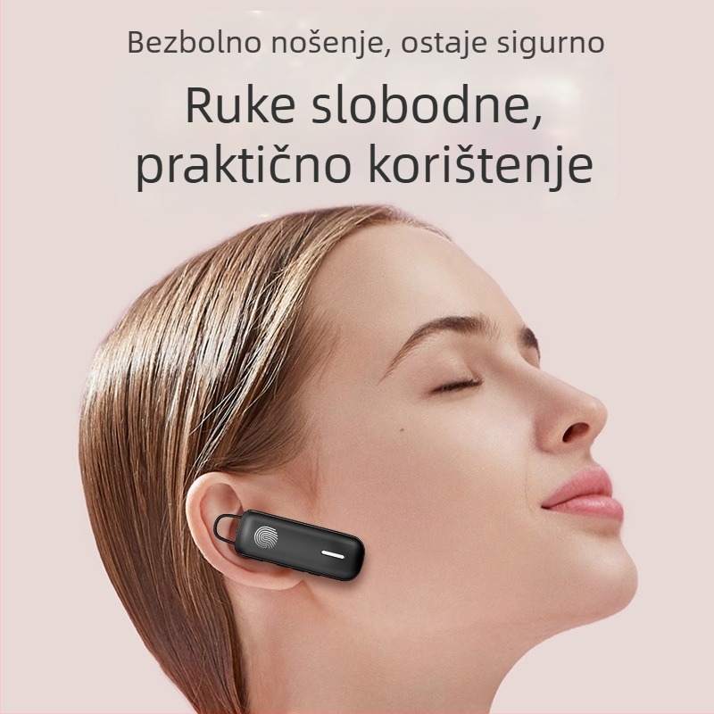 Mini ušni interkom s klipsom za uho, bežični, 400–470 MHz, 2W, 16 kanala, domet do 1,5 km, litij baterija 1000 mAh