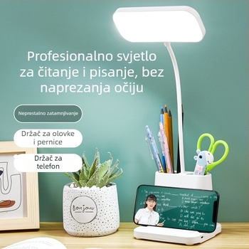 Stolna lampa za učenje s zaštitom vida, dodirni prekidač, ugrađena Li-ion baterija, CRI ≥ 90, rasvjeta klase A