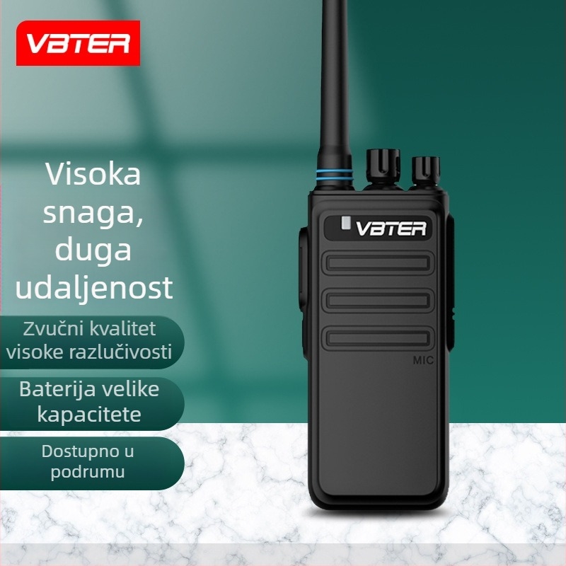 Wilbet WBT-608 Walkie-Talkie profesionalni, 400–470 MHz, 12 W, 16 kanala, domet 3–5 km, litijeva baterija 4900 mAh