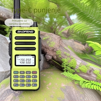 BF-UV8R radio komunikator s Type-C punjenjem, automobilno-externi UV-13Pro, 136–174/400–520 MHz, 8W, 999 kanala, 8000 mAh litijska baterija, s zaslonom