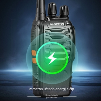Baofeng BF-888S analogni prijenosni radio, 16 kanala, doseg do 3 km, izlazna snaga 5 W, baterija 1500 mAh, otporan na prašinu