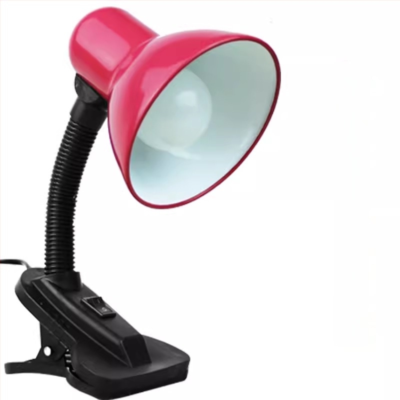 Stolna lampa s metalnim sjenilom, CRI 80–89, prekidač na tipku, napajanje iz utičnice 220V, noćna svjetiljka