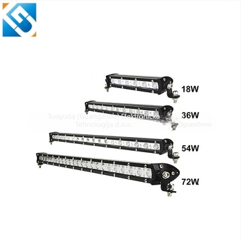 Automobilska LED traka – aluminijsko kućište, ulaz 9–60V, snaga 18–72W, izlaz 1100–3500 lm, vijek trajanja 20000 h, radno svjetlo u jednoj nizu