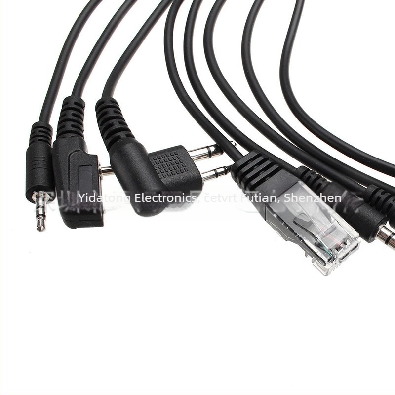 8-u-1 USB kabel za programiranje frekvencija za interkom — bez baterije; raspon frekvencija 1,5–3 km; kompatibilan sa svim modelima interkoma