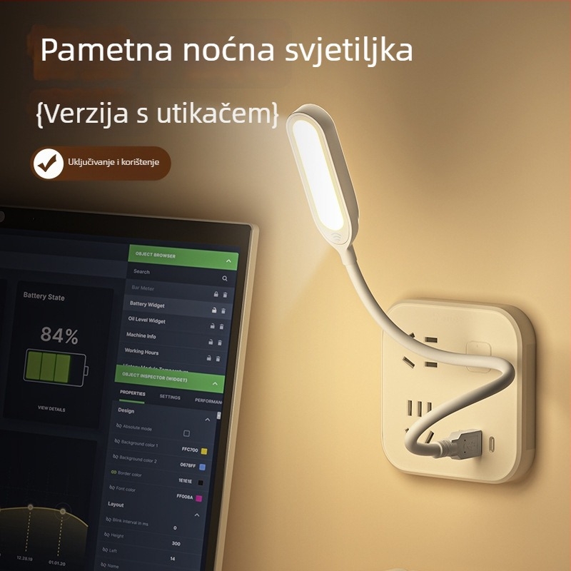 Stolna lampa s glasovnim upravljanjem – USB napajanje, LED rasvjeta, CRI ≥95, napon ≤36V, noćna svjetiljka