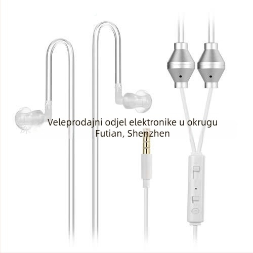 3,5 mm slušalice s mikrofonom, zaštita od zračenja, dvostruki nosač za uho, bez baterije, kabel 120 cm, impedance 8888 Ω