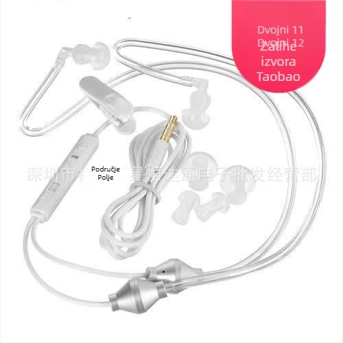 3,5 mm slušalice s mikrofonom, zaštita od zračenja, dvostruki nosač za uho, bez baterije, kabel 120 cm, impedance 8888 Ω