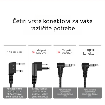HYT Easycom 500S headset za walkie talkie, domet 5–10 km, otporno na prašinu, bez baterije, kompatibilan s TD500 PD500 TC700 TC610 BD500