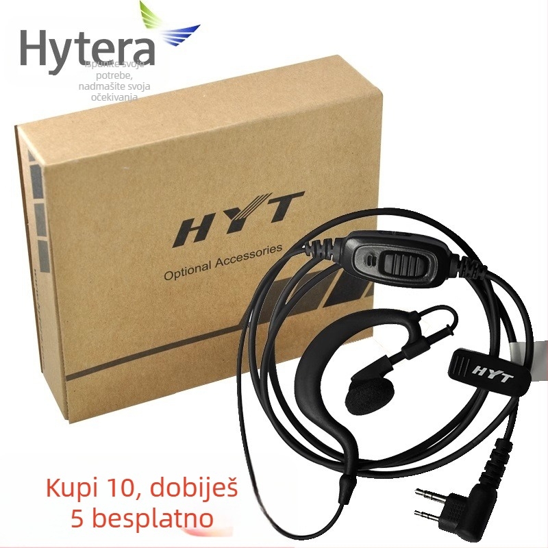 HYT Easycom 500S headset za walkie talkie, domet 5–10 km, otporno na prašinu, bez baterije, kompatibilan s TD500 PD500 TC700 TC610 BD500