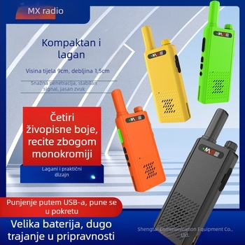 Profesionalni ručni radio i9: 400-470 MHz, 5 W, 16 kanala, litijska baterija
