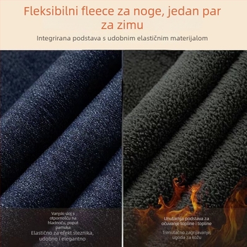 Traperice, visokog struka, ravnog kroja, pamučni denim, debeli materijal