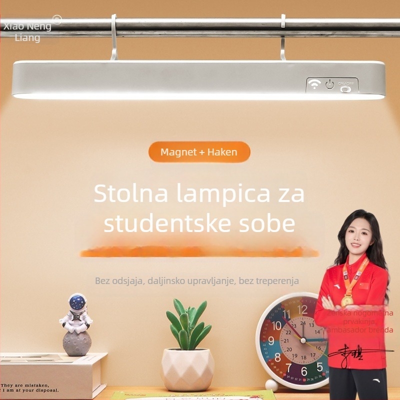 Zidna lampica za krevet u studentskom domu, 6W, 5V, dodirni prekidač, ugrađena baterija