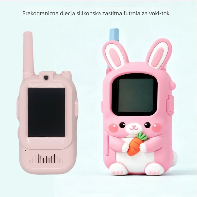 Silikonska futrola za dječji video interkom s preslatkim dizajnom životinja, model 88886, marka Bairui, kompatibilno s univerzalnim dječjim interkomom