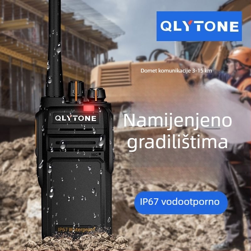 Lu Yitong vodootporni walkie-talkie, 18W, 400-480 MHz, 16 kanala, domet 5-10 km, baterija 5000 mAh