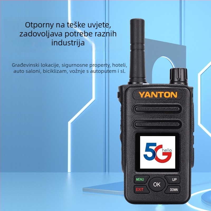 Ručni bežični interkom - 50 kanala, domet iznad 50 km, 5G/4G/3G/2G mreža, litij-ionska baterija 5000 mAh