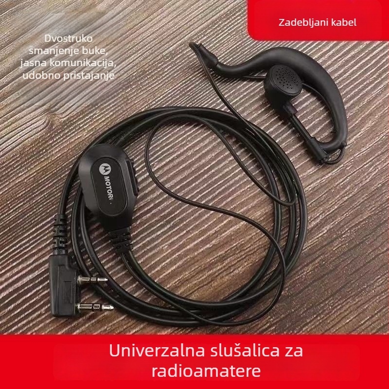 Baofeng kabel za slušalice za radio, universalni K-head, anti-interference, raspon frekvencija 10–50 km, teoretski domet 3–5 km