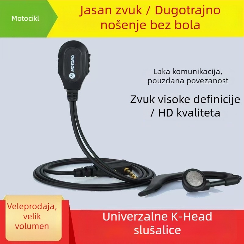 Baofeng kabel za slušalice za radio, universalni K-head, anti-interference, raspon frekvencija 10–50 km, teoretski domet 3–5 km