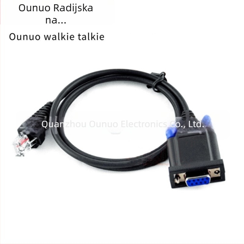 Kabel za programiranje radijske komunikacije s osmeropinskim serijskim priključkom za TK-868G/768G/TM-271A — Ouno, otporan na prašinu, domet 1,5–3 km