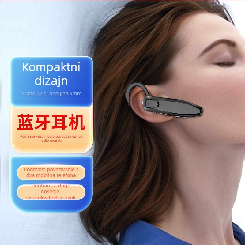 Walkie-Talkie Bluetooth bežične slušalice s otpornošću na smetnje, domet 1,5–3 km, baterija 800 mAh litij-ionska