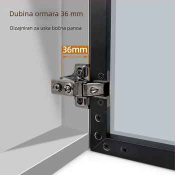 Šarka za vratima ormara – željezna, elektroplatirana, debljina 1 mm, Lingzhi marka