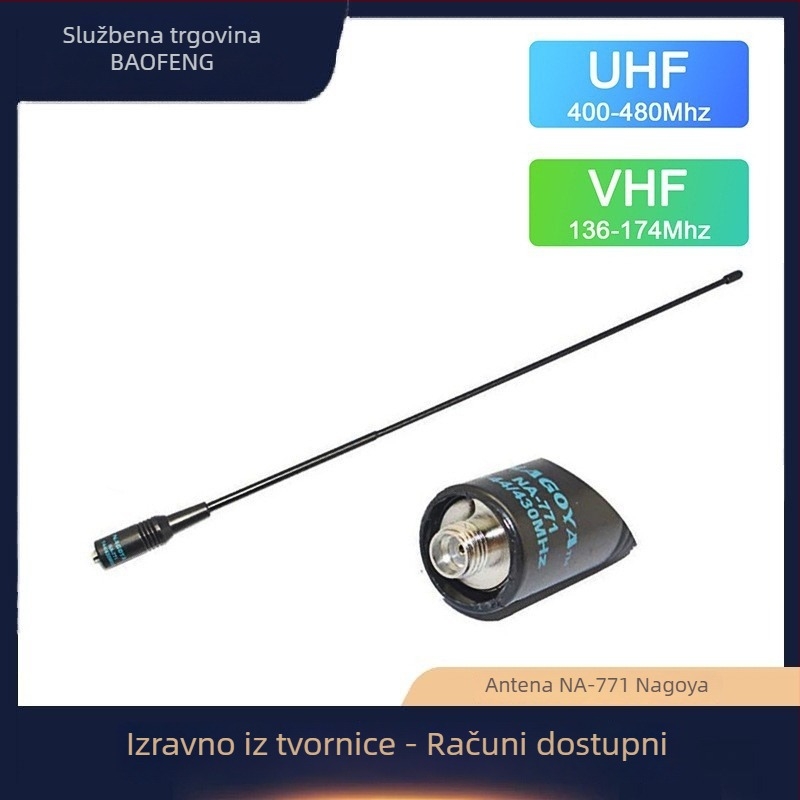 Baofeng NA-771 dvopojasna antena, domet 5–10 km, duljina 38 mm, kompatibilna s UV-5R