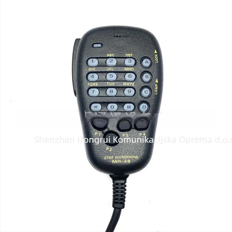 Automobilski mikrofon za transceiver MH-48A6J, kompatibilan FT7900R/8800R/8900R/1907R, otporan na prašinu, domet 10–50 km, bez baterije