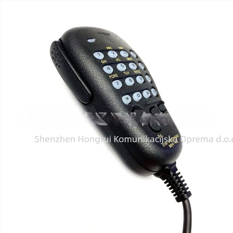 Automobilski mikrofon za transceiver MH-48A6J, kompatibilan FT7900R/8800R/8900R/1907R, otporan na prašinu, domet 10–50 km, bez baterije