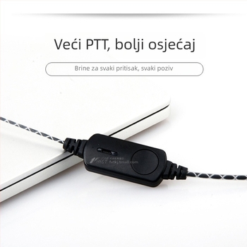 FeiXunteng audio slušalica s PTT, ušni kuka za uho, in-ear dizajn, protiv smetnji, bez baterije, za radijske uređaje s K‑tip konektorom, domet 1,5–3 km