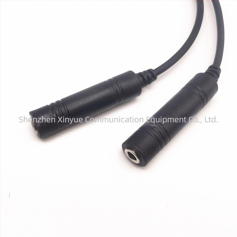 GA dvostruki utikač avionski headset adapter za Airbus 5-pin XLR – domet 1,5–3 km, bez baterije, otporan na padove
