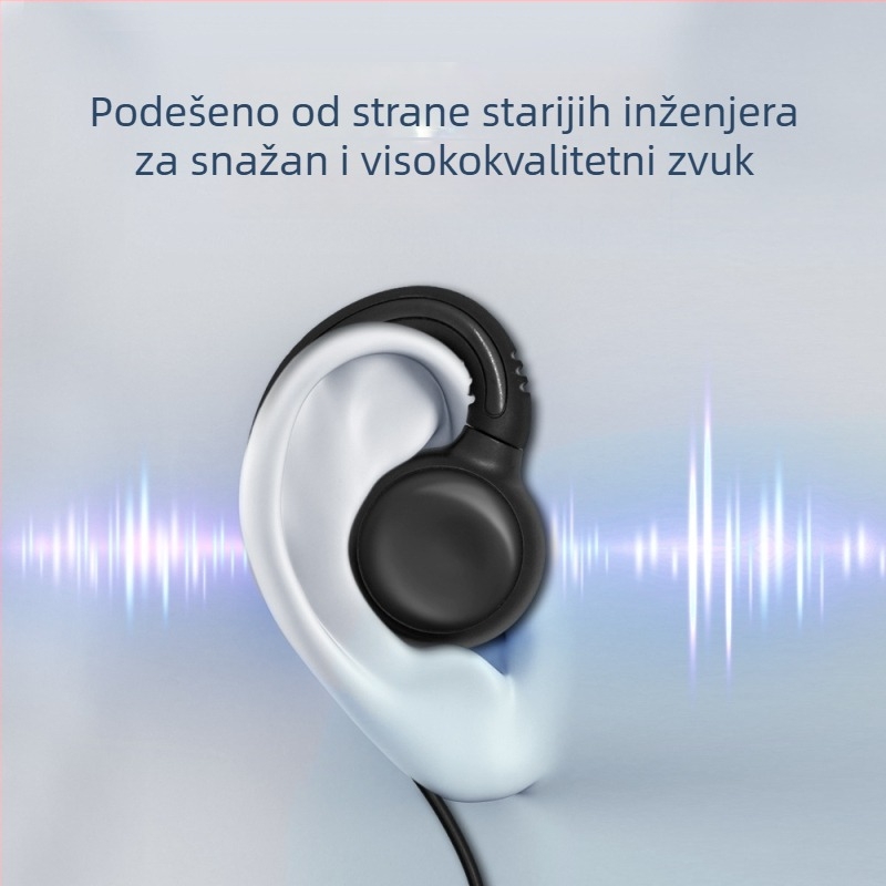 Walkie-Talkie slušalica s PU mekim držačem za uho, protiv smetnji, raspon 5–10 km, RF izlazna snaga 3 W, impedancija 5 Ω