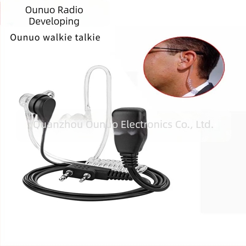 Slušalica za walkie-talkie s zračnim kanalom, K-head, univerzalna za Kenwood, Baofeng, TYT, Puxing — domet 1,5–3 km; bez baterije; 2G mreža; otporna na prašinu