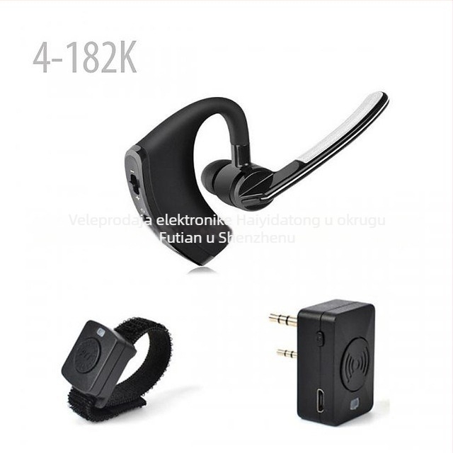Bluetooth slušalica za radio komunikaciju i bežični adapter, kompatibilan s Baofeng UV-5R/UV-82/UV-888S/K-Head – otporan na prašinu, domet do 1,5 km