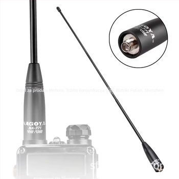 NA771-K antena s dvostrukom UV sekcijom, visok dobitak, 144/430 MHz za Baofeng ručni radio