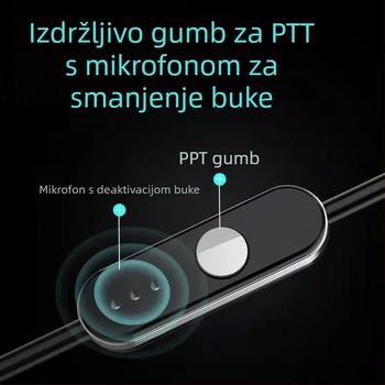 Slušalica za radio, univerzalna za K-head; kabel 80 cm; impedancija 2,5 Ω; osjetljivost 1,5