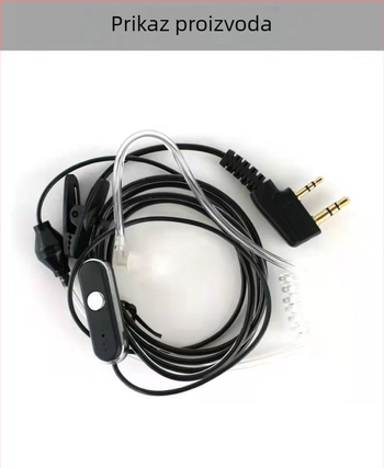 Slušalica za radio, univerzalna za K-head; kabel 80 cm; impedancija 2,5 Ω; osjetljivost 1,5