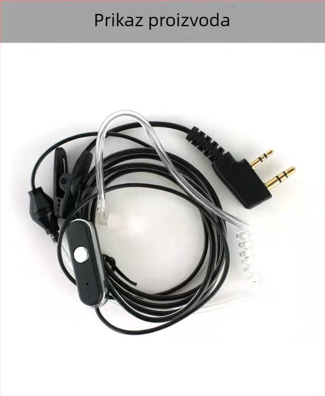 Slušalica za radio, univerzalna za K-head; kabel 80 cm; impedancija 2,5 Ω; osjetljivost 1,5