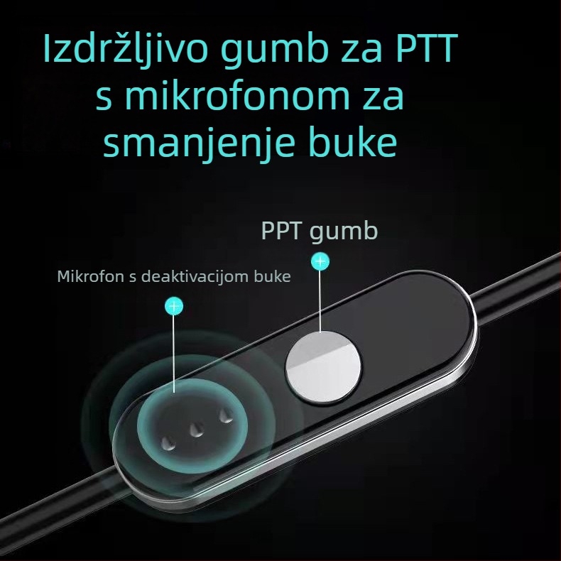 Slušalica za radio, univerzalna za K-head; kabel 80 cm; impedancija 2,5 Ω; osjetljivost 1,5