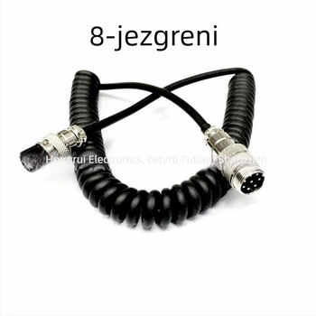 Kodomini 8-jezgreni avionski konektor mikrofon produžni kabel za auto interkom – anti-interference, bez baterije, domet 1,5–3 km