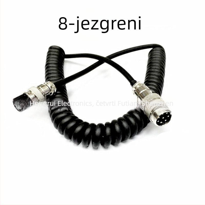 Kodomini 8-jezgreni avionski konektor mikrofon produžni kabel za auto interkom – anti-interference, bez baterije, domet 1,5–3 km