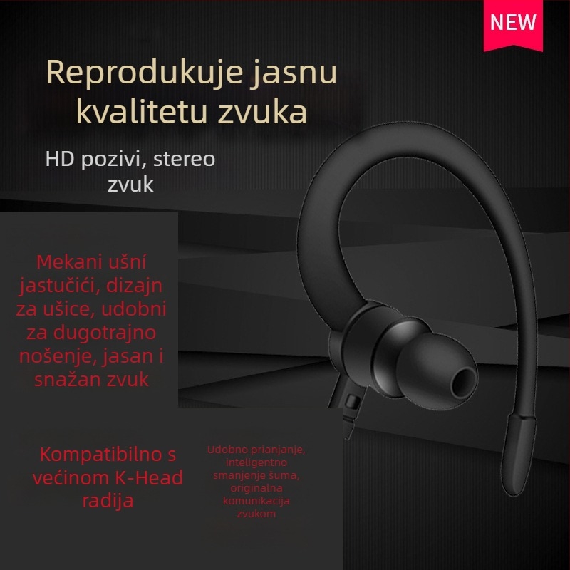 Baofeng 995 slušalica za K-head ručni radio, impedancija 0,5 Ω
