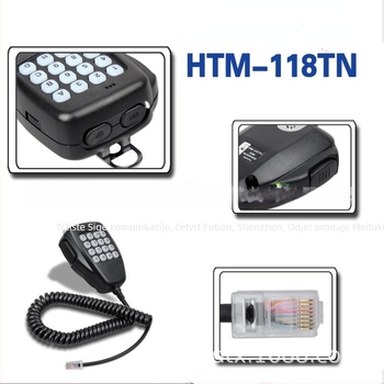 HM118TN ručni mikrofon za IC-2100/706/V8000/F6121D automobilni transceiver; domet VHF/UHF; 3-5 km; otporan na prašinu; bez baterije