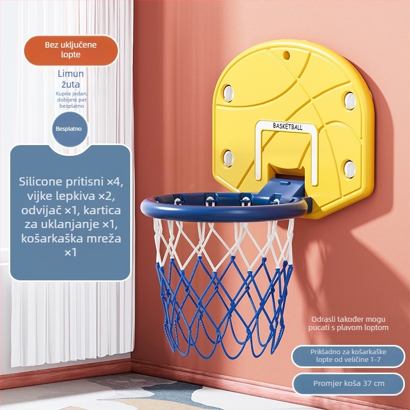 Antelope dječji tihi koš za košarku – zidni, podesiva visina, unutarnja i vanjska upotreba
