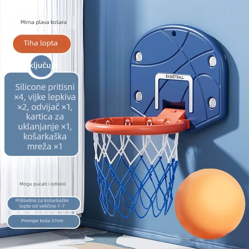 Antelope dječji tihi koš za košarku – zidni, podesiva visina, unutarnja i vanjska upotreba